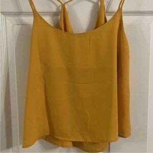 Active USA Mustard Yellow Cross Over Cami Top
